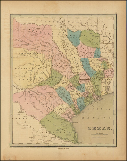 60-Texas Map By Thomas Gamaliel Bradford