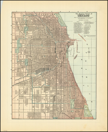 65-Chicago Map By Fisk & Co.