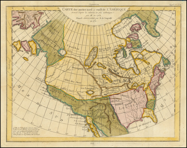 54-Alaska and North America Map By Denis Diderot / Didier Robert de Vaugondy