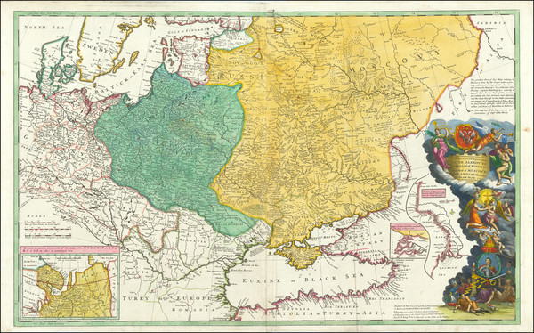 8-Poland, Russia, Ukraine and Baltic Countries Map By Herman Moll