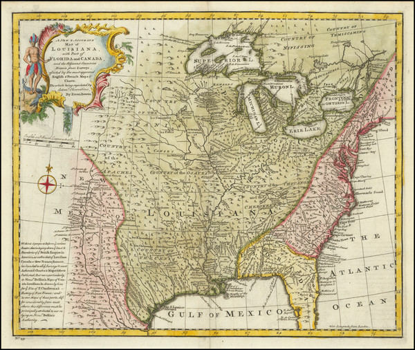 49-United States, Mid-Atlantic, South, Southeast, Texas, Midwest and Plains Map By Emanuel Bowen