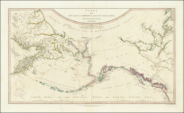 14-Pacific Northwest, Alaska, Russia in Asia and British Columbia Map By William Faden