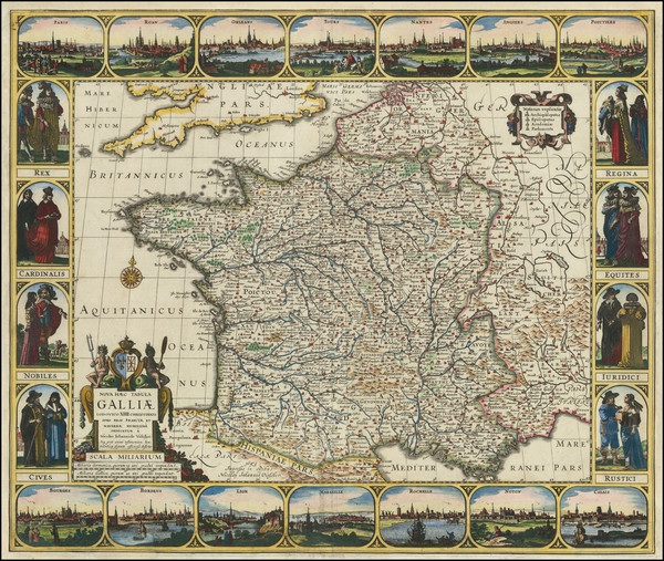 15-France Map By Nicolaes Visscher I