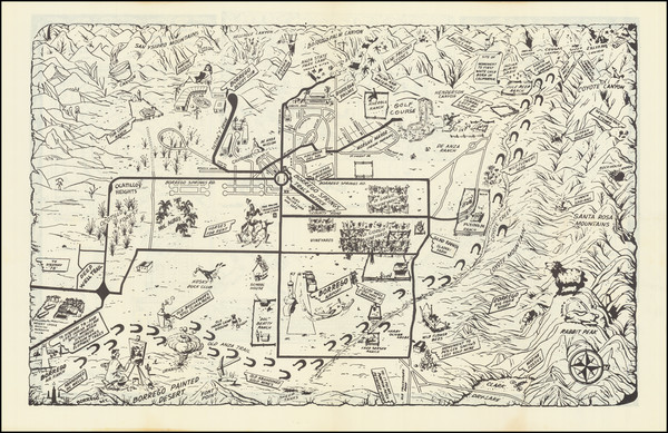 18-Pictorial Maps, San Diego and Other California Cities Map By Yale Printing Company