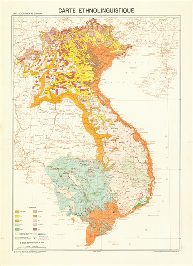 13-Thailand, Cambodia, Vietnam Map By Service Geographique de l'Indo-Chine