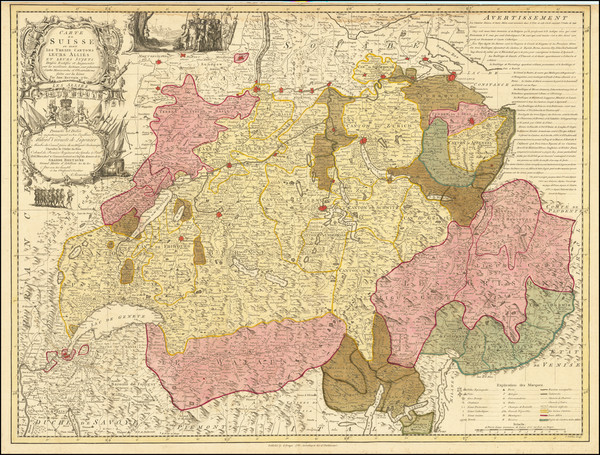 12-Switzerland Map By John Rocque