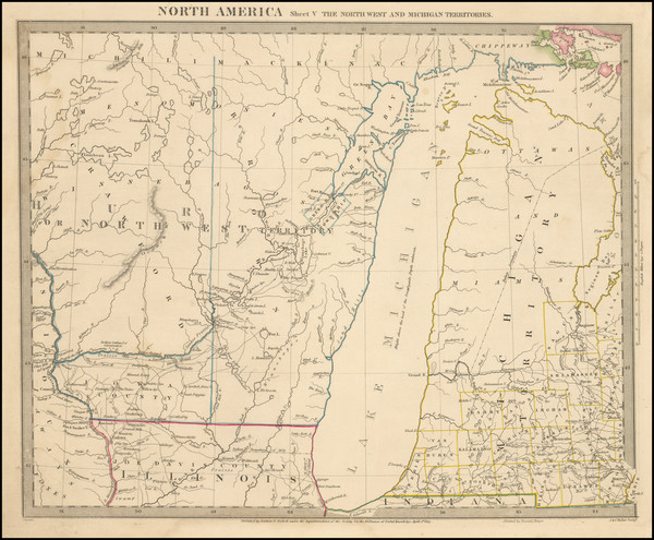 30-Illinois, Michigan and Wisconsin Map By SDUK