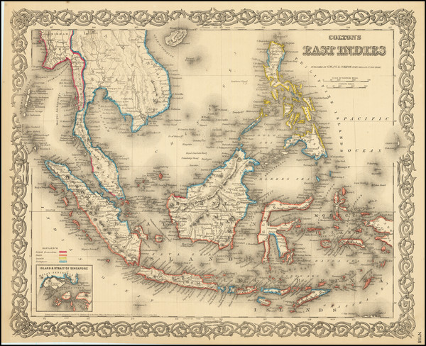 43-Philippines, Singapore and Indonesia Map By G.W.  & C.B. Colton