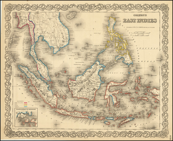 64-Philippines, Singapore and Indonesia Map By G.W.  & C.B. Colton