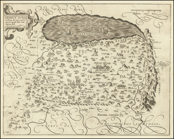 6-Holy Land Map By Christian van Adrichom