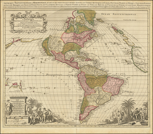 89-California as an Island and America Map By Gerard Valk