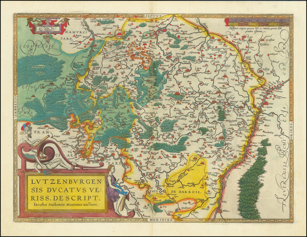 21-Luxembourg Map By Abraham Ortelius