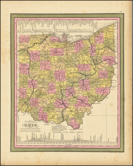 49-Ohio Map By Samuel Augustus Mitchell