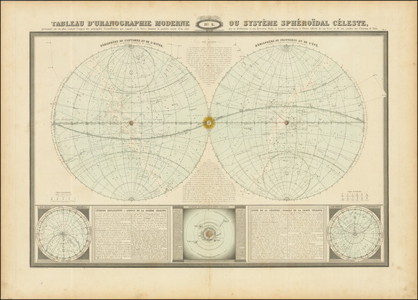 2-Celestial Maps Map By F.A. Garnier