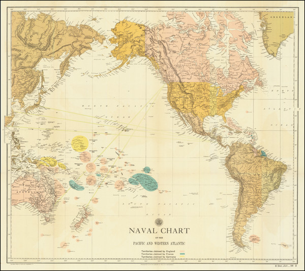 21-Pacific Ocean and Other Pacific Islands Map By Norris Peters Co.