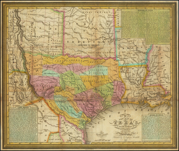 13-Texas Map By Samuel Augustus Mitchell / J.H. Young