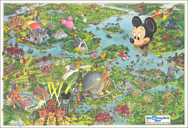 44-Florida and Pictorial Maps Map By Anonymous