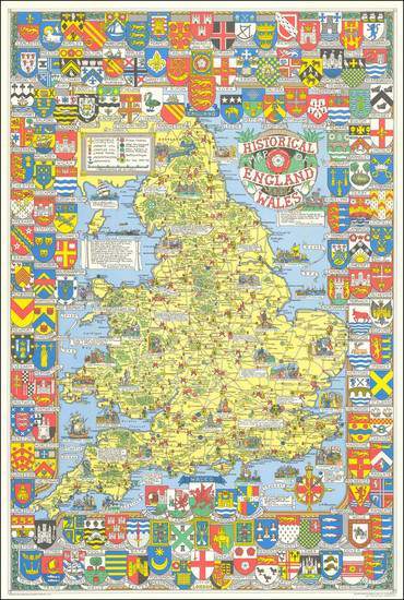 17-England, Wales and Pictorial Maps Map By John Bartholomew