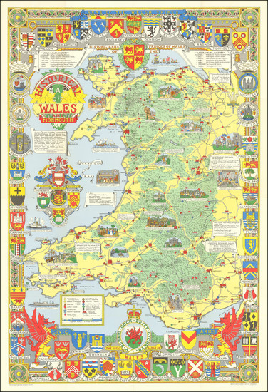 100-Wales and Pictorial Maps Map By John Bartholomew