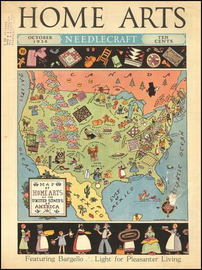 95-United States and Pictorial Maps Map By Mary Sherwood-Wright-Jones