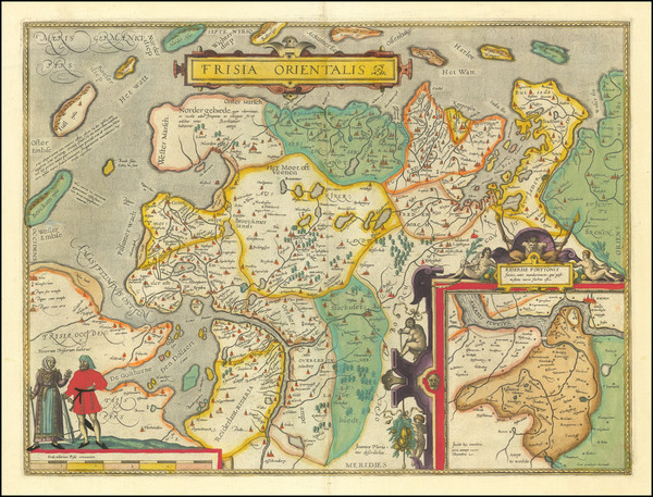 30-Norddeutschland Map By Abraham Ortelius