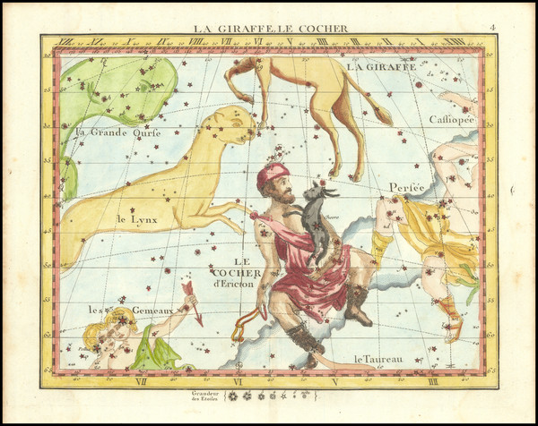 89-Celestial Maps Map By John Flamsteed / Jean Nicolas Fortin