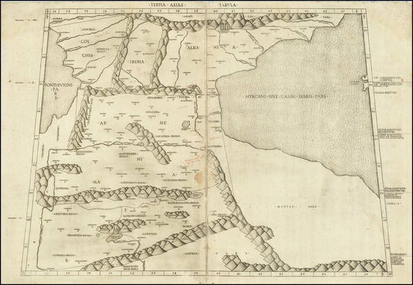 77-Turkey & Asia Minor Map By Claudius Ptolemy / Conrad  Swenheym 