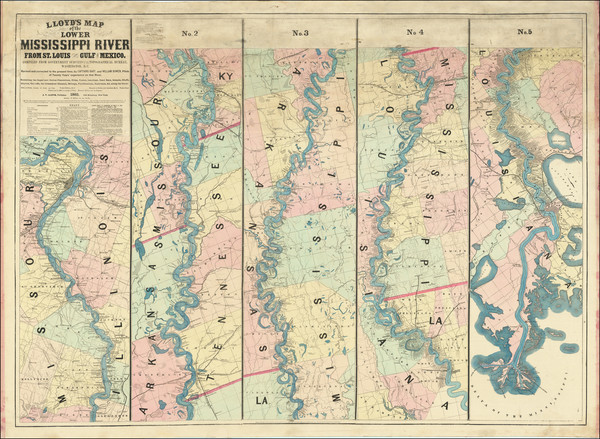 34-Louisiana, Mississippi, Missouri and Civil War Map By J.T. Lloyd