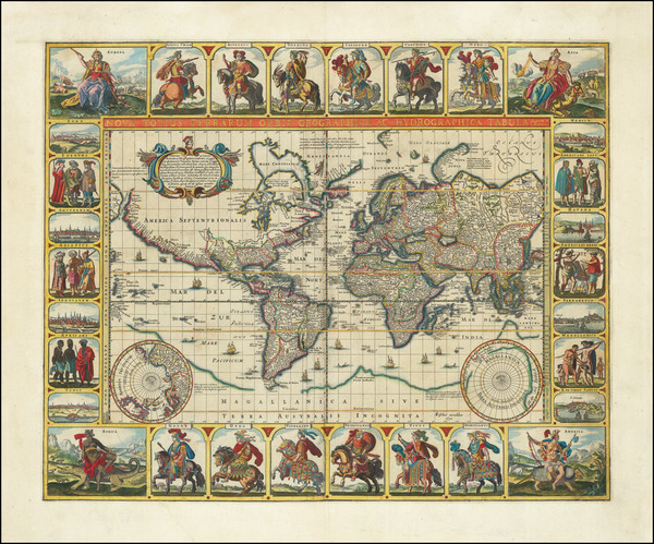 62-World Map By Claes Janszoon Visscher