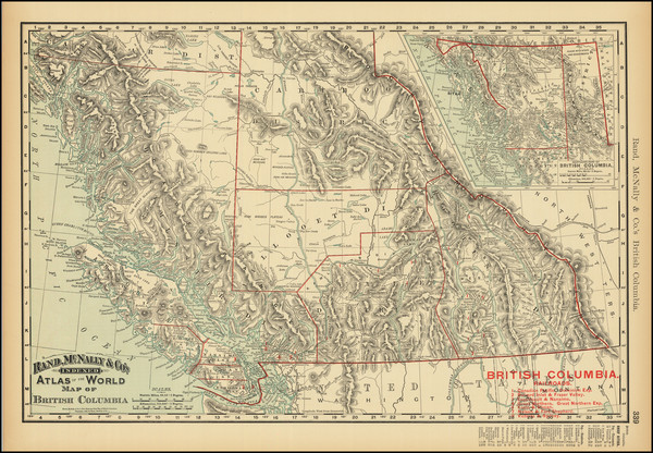 9-British Columbia Map By Rand McNally & Company