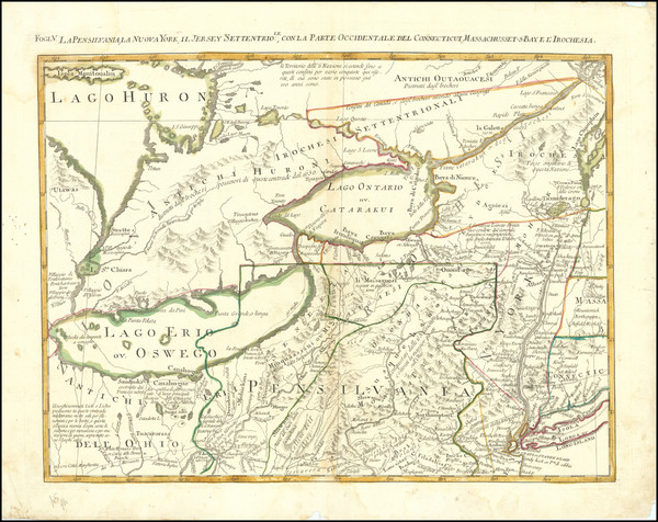 63-New York State, Mid-Atlantic, New Jersey, Pennsylvania, Ohio and Eastern Canada Map By Antonio 