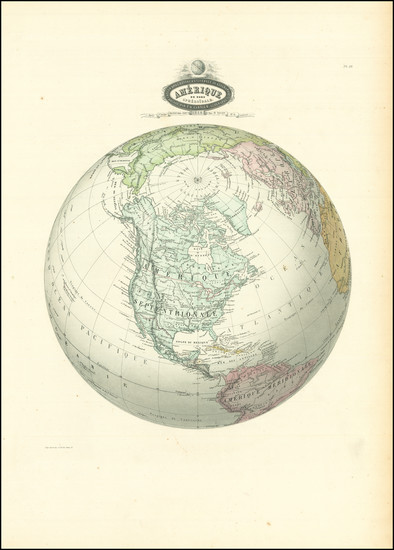 38-North America Map By F.A. Garnier