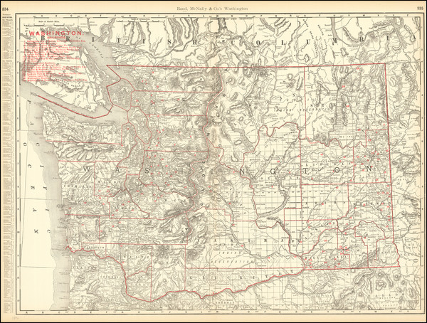 3-Washington Map By Rand McNally & Company