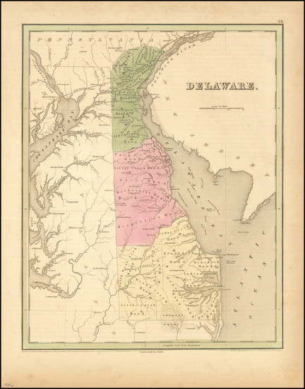 16-Delaware Map By Thomas Gamaliel Bradford