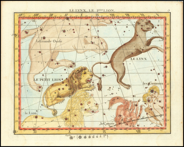 90-Celestial Maps Map By John Flamsteed / Jean Nicolas Fortin