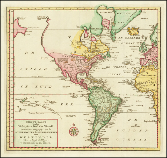 14-America Map By Isaak Tirion