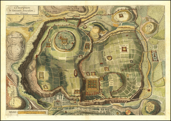 62-Jerusalem Map By Augustin Calmet