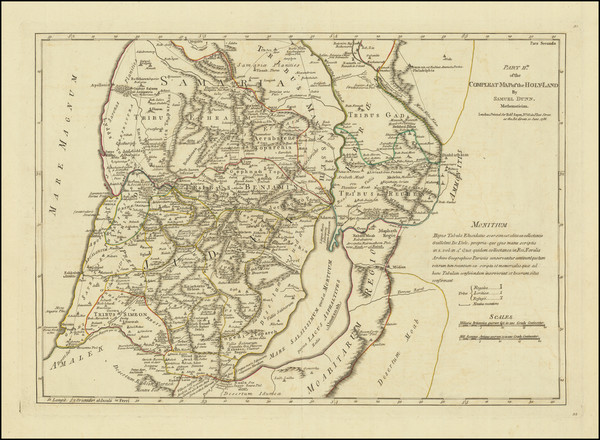 28-Middle East and Holy Land Map By Samuel Dunn