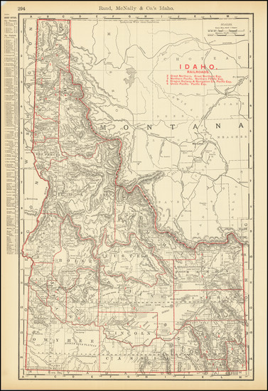 44-Idaho Map By William Rand  &  Andrew McNally