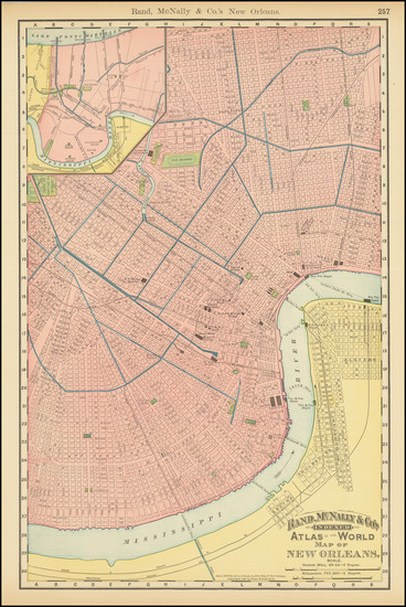 95-New Orleans Map By Rand McNally & Company