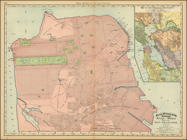 84-San Francisco & Bay Area Map By William Rand  &  Andrew McNally