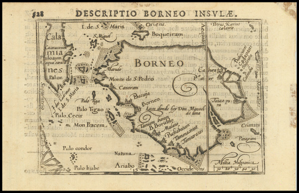 68-Indonesia and Other Islands Map By Petrus Bertius / Jodocus Hondius