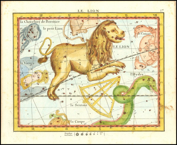 68-Celestial Maps Map By John Flamsteed / Jean Nicolas Fortin