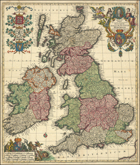 65-British Isles Map By Matthaus Seutter