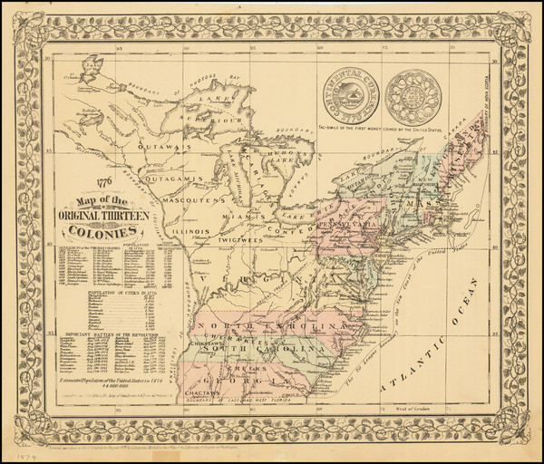 37-United States Map By Samuel Augustus Mitchell Jr.
