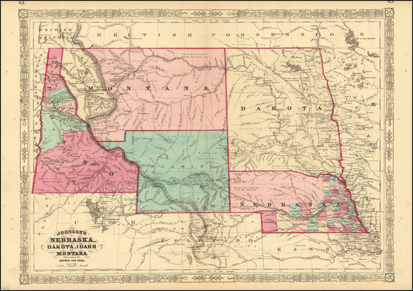 97-Plains, Nebraska, North Dakota, South Dakota, Rocky Mountains, Idaho, Montana and Wyoming Map B