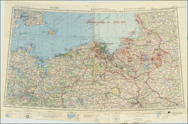 51-Central & Eastern Europe and World War II Map By Main Directorate of Geodesy and Cartograph