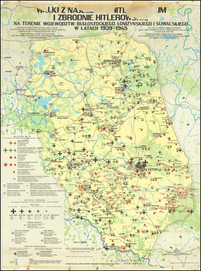 34-Poland and World War II Map By Panstwowe Przedsiebiorstwo Wydawnictw Kartograficz
