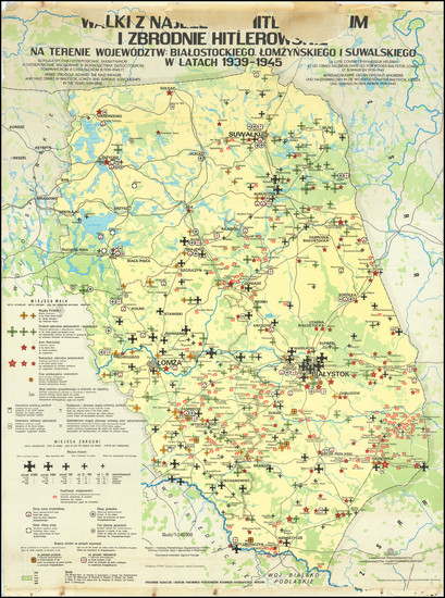 90-Poland and World War II Map By Panstwowe Przedsiebiorstwo Wydawnictw Kartograficz