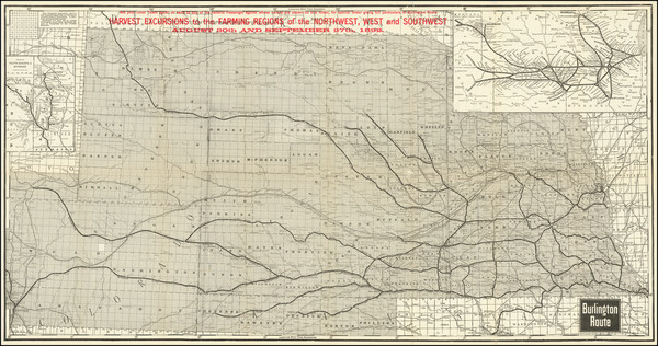 40-Nebraska, Colorado and Colorado Map By Poole Brothers